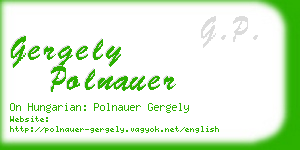 gergely polnauer business card